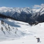 Spring snowshoeing hiking