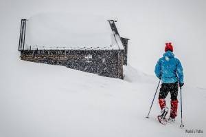 Winter hiking in the Alps