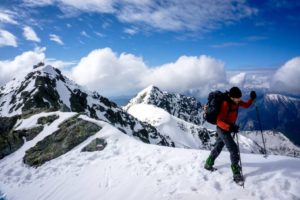 Hard walk in the Alps