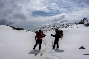 Hard walk in the Alps