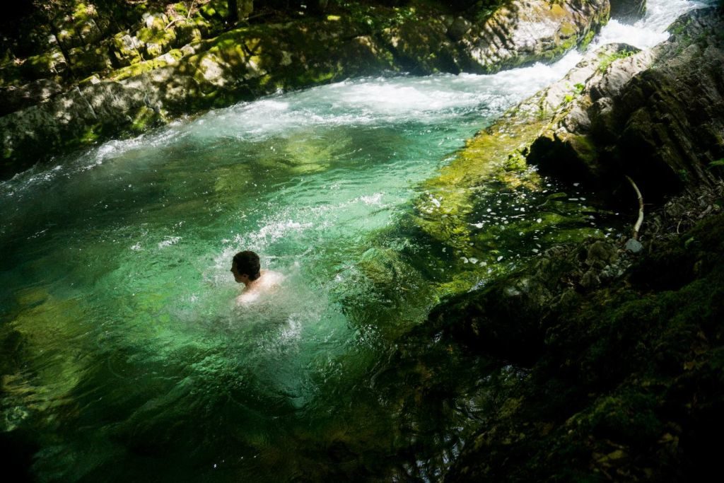 Waterfall trek in the Alps 6