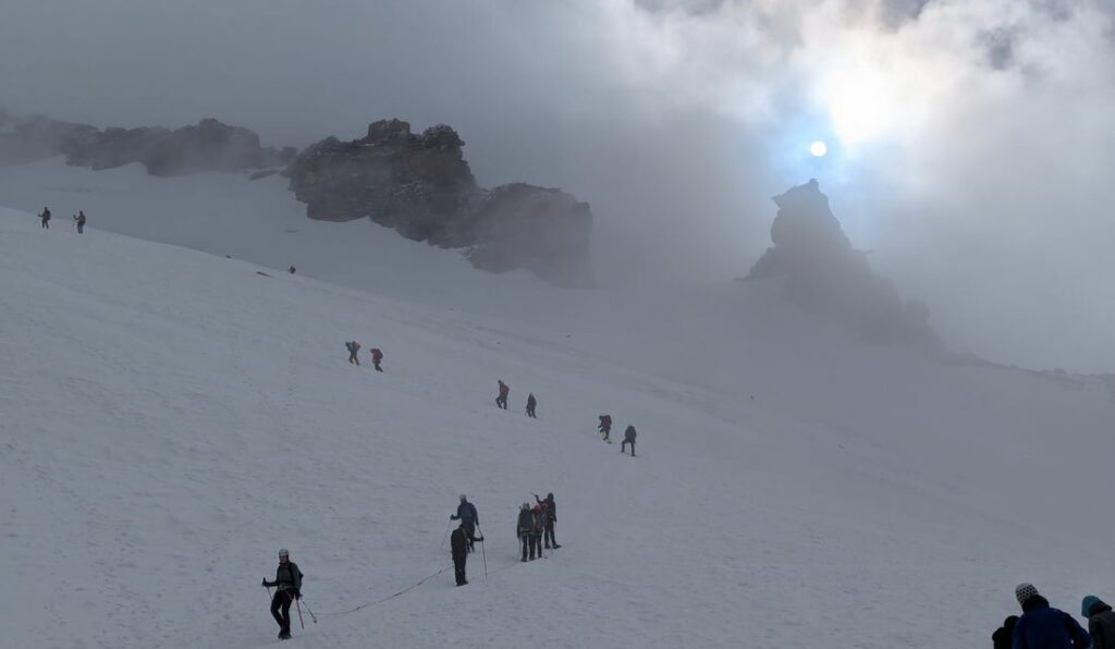 never alone in a 4000 meters peak