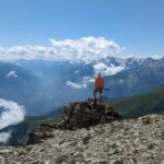 solo hiking in the alps